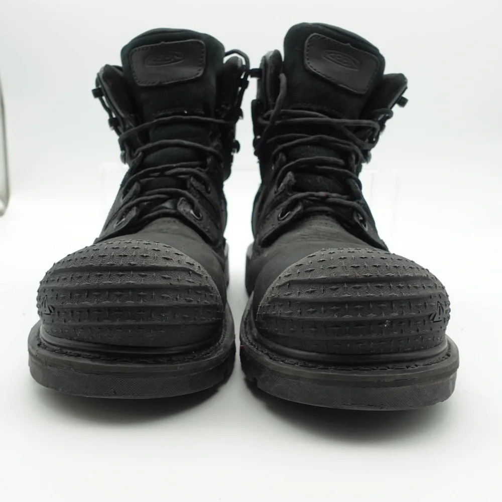Keen Utility Men Size 9.5 D Boots Black Leather Carbon Toe Work Shoes Waterproof